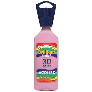 Tinta Dimensional Brilliant 3D 35ml - Rosa Bebê 813 Acrilex