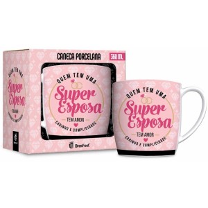 Caneca Porcelana Urban 300ml - Esposa Brasfoot