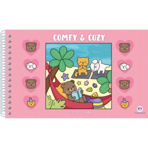 Livro para Colorir Comfy & Cozy Books - Comfy & Cozy Pink Ciranda Cultural