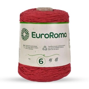 Barbante N.6 1000 - Vermelho 600g EuroRoma