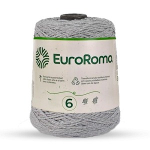 Barbante N.6 270 - Cinza 600g EuroRoma
