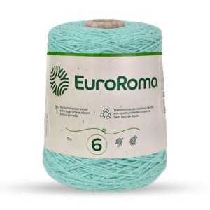 Barbante N.6 800 - Verde Água Claro 600g EuroRoma