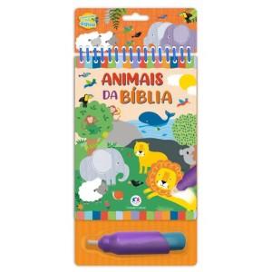 Livro Colorindo com Água - Animais da Bíblia Ciranda Cultural
