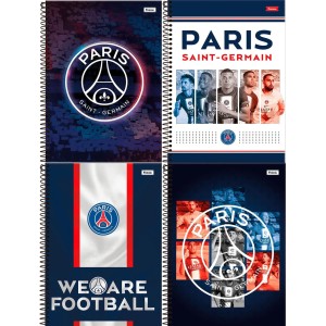 Caderno 1 Matéria Paris Saint-Germain 80 Folhas Foroni