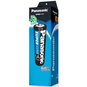 Pilha Pequena AA Super Hyper - Caixa com 52 Pilhas Panasonic