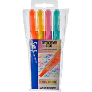 Marca Texto Lumi Color Soft - 4 Cores Pilot