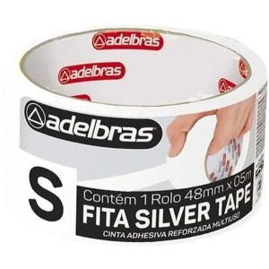 Fita Silver Tape 48mm x 5m Branca Adelbras