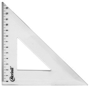 Esquadro 45º Transparente Cristal Acrinil