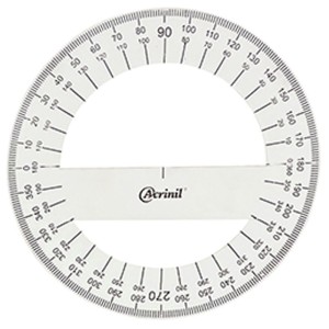 Transferidor 360º Transparente Cristal Acrinil