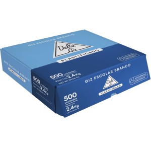 Giz Escolar Branco Plastificado - Caixa com 500 Delta