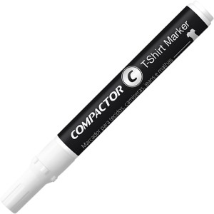 Caneta para Tecido T-Shirt Marker - Branca Compactor