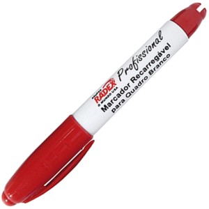 Pincel Marcador para Quadro Branco Recarregável Vermelho Radex