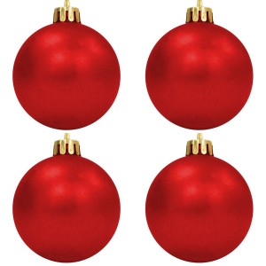 Bola de Natal 6cm Vermelha c/4 SoNatal