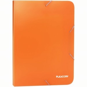 Pasta com Elástico 1/2 Ofício 20mm Neon Laranja A020N-LJ Plascony