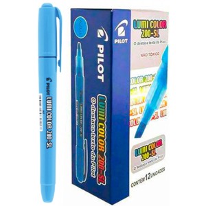Marca Texto Lumi Color - Azul c/12 Pilot