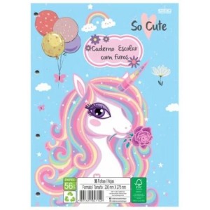 Refil para Fichário So Cute 96fls São Domingos