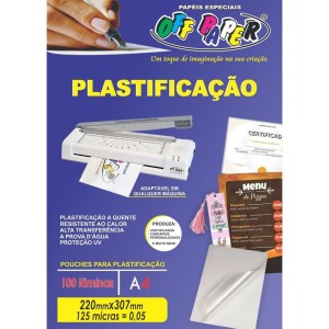 Plástico para Plastificação Polaseal A4 100 Folhas Off Paper