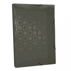 Pasta com Elástico 20mm Decorada Fumê 302FM DAC