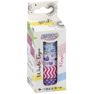 Fita Adesiva Washi Tape - Rosé 15mm x 5m BRW